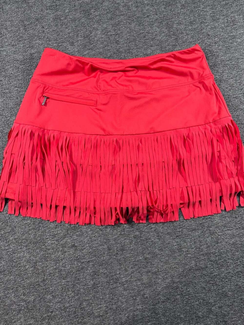 GGblue Luxe Sport Women's Red 15 Inch Fringe Golf Skort Size Large